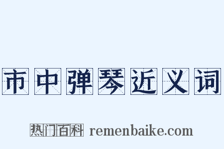 市中弹琴近义词是什么意思的图片
